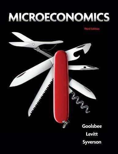 Microeconomics 3Rd Edition Goolsbee Levitt Syverson (PDF Instant Download)