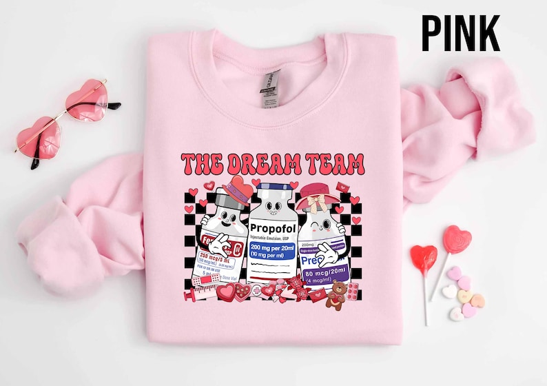 The Dream Team Nurse Valentine Sweatshirt, Cupid Favorite Nurse Shirt, Nurse Valentines Day Shirt, Retro Valentine Shirt, ICU Nurse Shirt For Men And Women