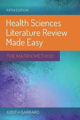 Health Sciences Literature Review Made Easy 5Th Edition (PDF Instant Download)
