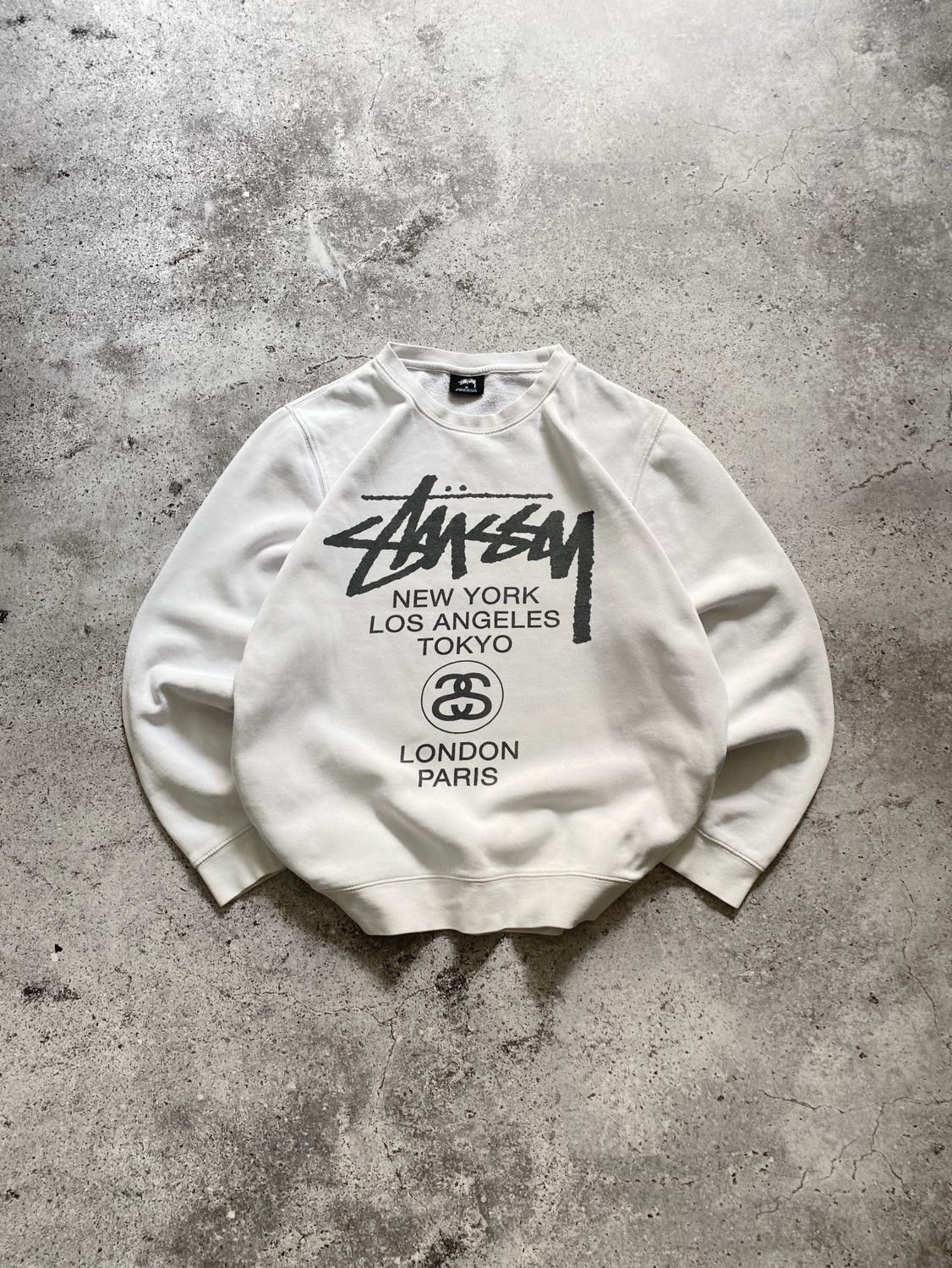 Stussy World Tour vintage crewneck sweatshirt made in USA, Shirt Outfit, Gifts For Men, Gifts For Women
