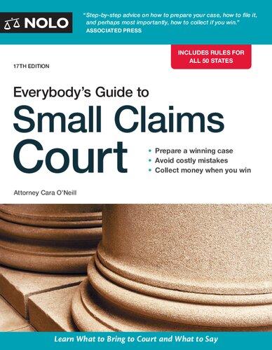 Everybodys Guide To Small Claims Court 17Th Edition (PDF Instant Download)