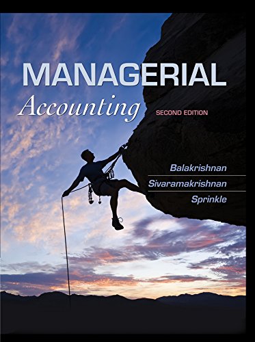 Managerial accounting &; 2nd Edition