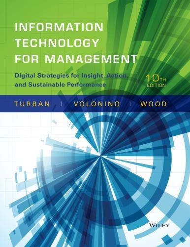 Information Technology For Management Digital Strategies For Insight Action And Sustainable Performance 10Th Edition (PDF Instant Download)
