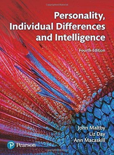 Personality Individual Differences And Intelligence 4Th Edition (PDF Instant Download)