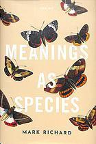 Meanings As Species (PDF Instant Download)