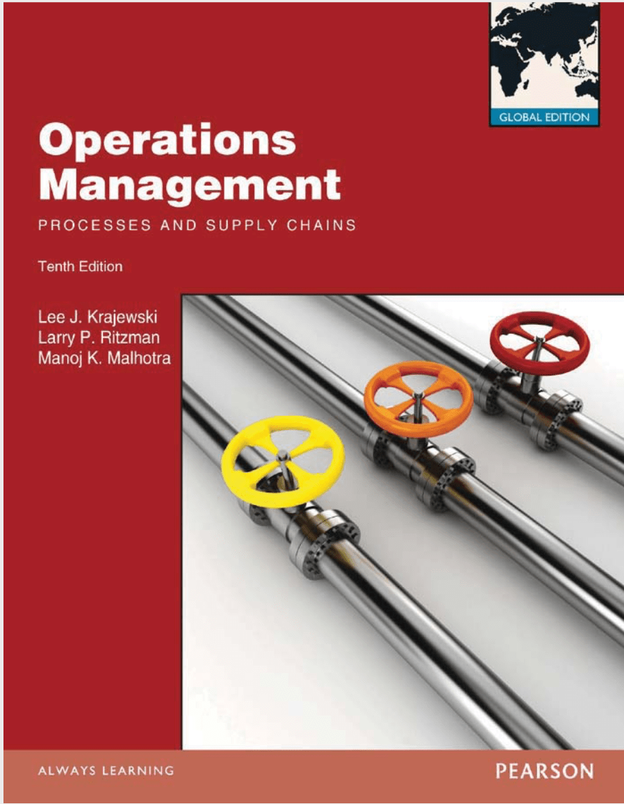 Operations Management Processes And Supply Chains 10Th Edition (PDF Instant Download)