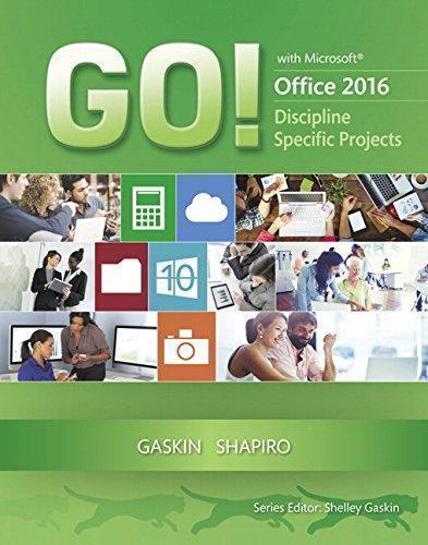 Go For Office 2016 Discipline Specific Projects (PDF Instant Download)