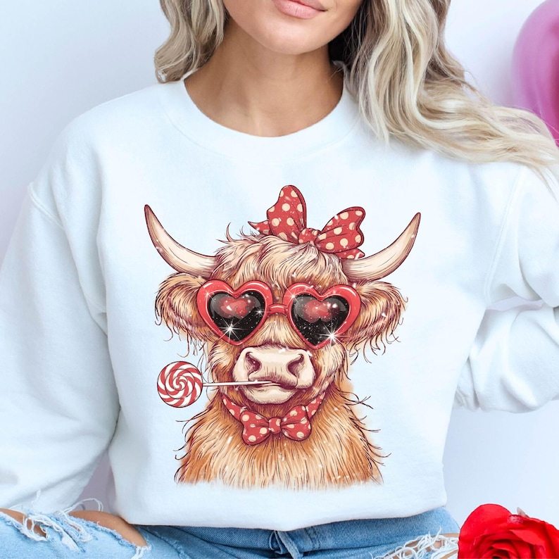 Funny Valentine Cow Shirt, Cute Farm Animal Valentines Gift, Quirky Cow Lover Tee, Rustic Country Style Shirt