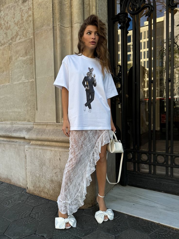 Oversized T-shirt with art print, heavyweight 100% cotton, exclusive design For Men And Women