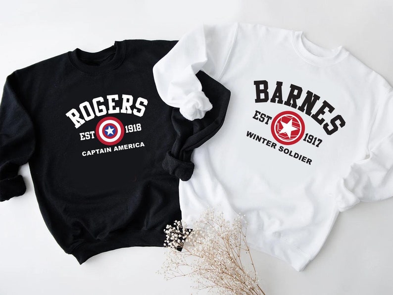 Barnes And Rogers Sweatshirt, Captain America Winter Soldier Hoodie, Steve Rogers Bucky Barnes Hoodie, Barnes 1917, Rogers 1918Barnes And Rogers Sweatshirt, Captain America Winter Soldier Hoodie, Steve Rogers Bucky Barnes Hoodie, Barnes 1917, Rogers 1918