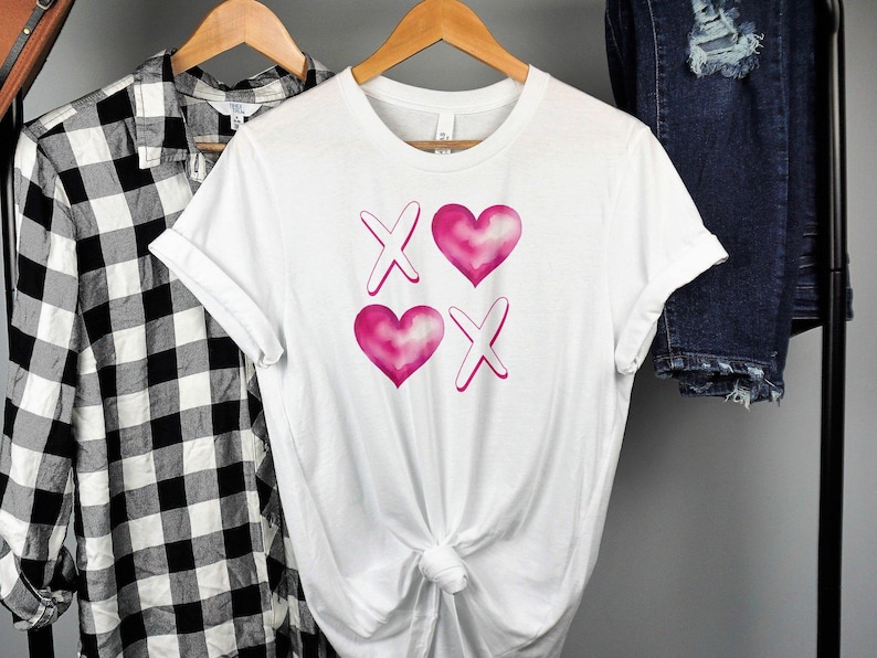 Valentine Coquette XO Heart Shirt, XO XO Valentine Coquette Tee, Girly Galentine's Day Tshirt Gift for Best Friend, Cute Valentine Heart Tee For Men And Women