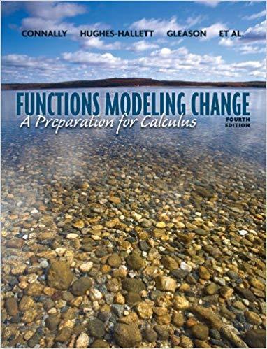 Functions Modeling Change A Preparation For Calculus 4Th Edition (PDF Instant Download)