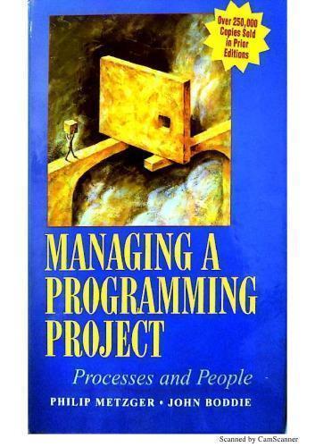 Managing A Programming Project Processes And People (PDF Instant Download)