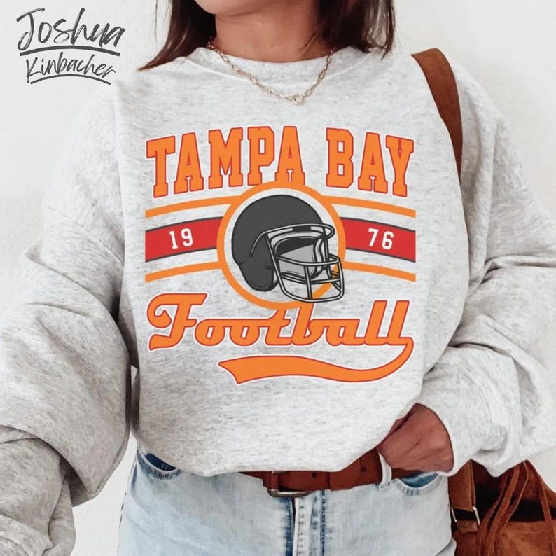 Tampa Bay Football Crewneck, Vintage Tampa Bay Football Sweatshirt, Retro Style 90s Sweatshirt, Graphic Tee Gift For Football Fan Sport For Men And Women