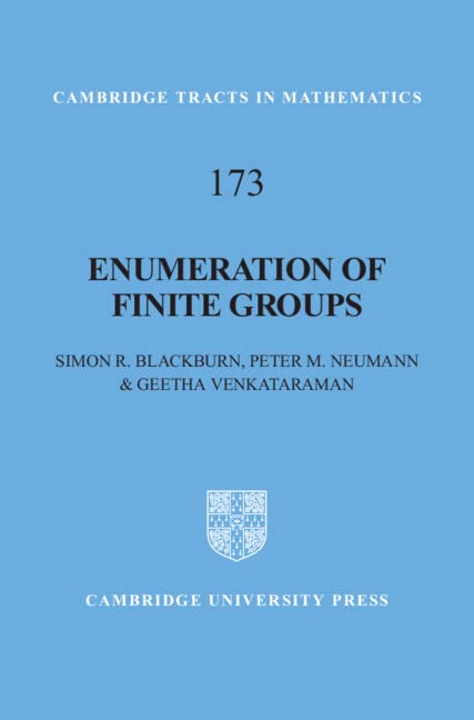 Enumeration of Finite Groups 1 Edition (PDF Instant Download)