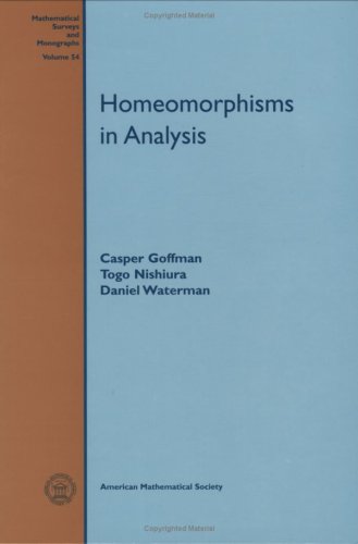 Homeomorphisms in Analysis   Edition (PDF Instant Download)