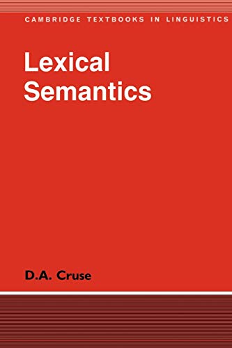 Lexical Semantics  Edition (PDF Instant Download)