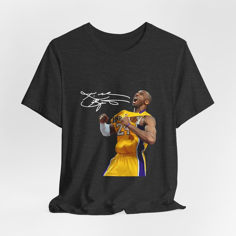 Kobe Bryant Signature T-Shirt, Basketball Fan Gift, Athlete Memorabilia Shirt, Sports Lover Tee, NBA Legend Apparel