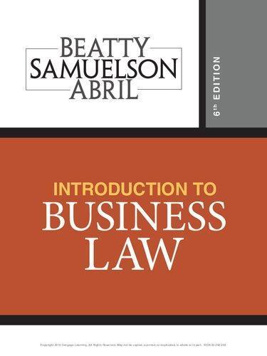 Introduction To Business Law 6Th Edition (PDF Instant Download)