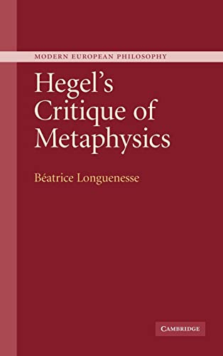 Hegel's Critique of Metaphysics  1 Edition (PDF Instant Download)