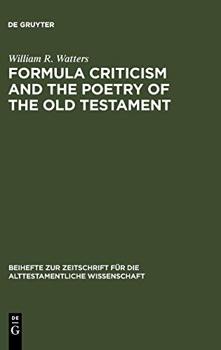 Formula Criticism and the Poetry of the Old Testament  Edition (PDF Instant Download)