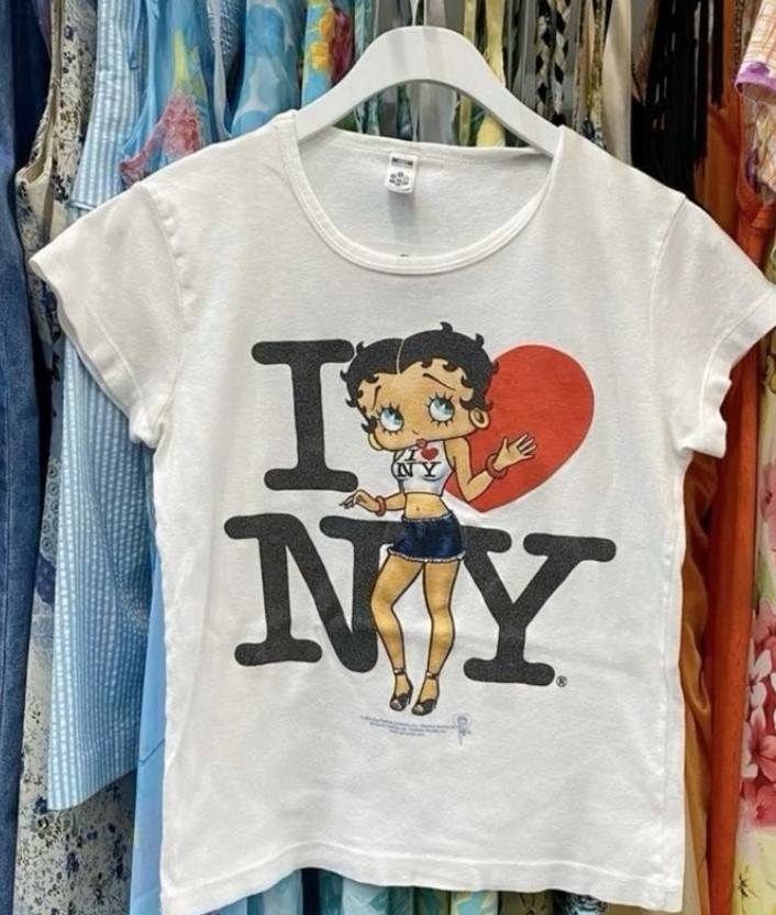 Vintage Betty Boop I Love New York City Tee Shirt Outfit For Men And Women