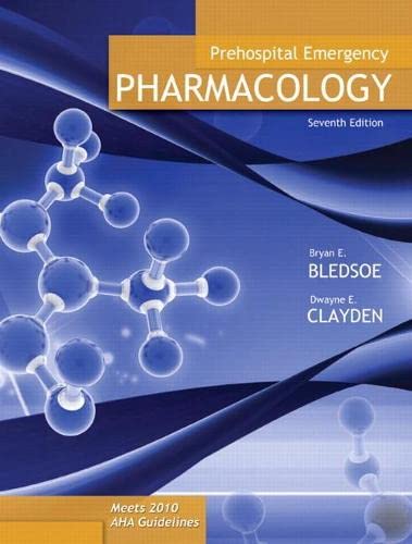 Prehospital Emergency Pharmacology 7th Edition by Bryan E Bledsoe (PDF Instant Download)