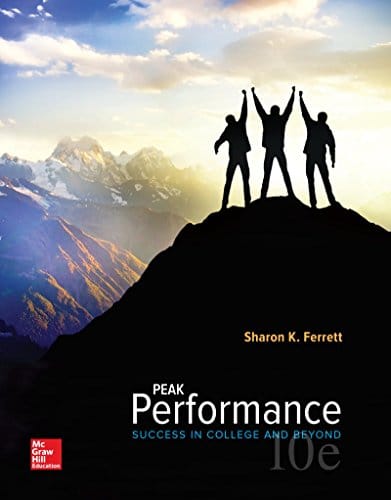Peak Performance: Success in College and Beyond 10th Edition (PDF Instant Download)