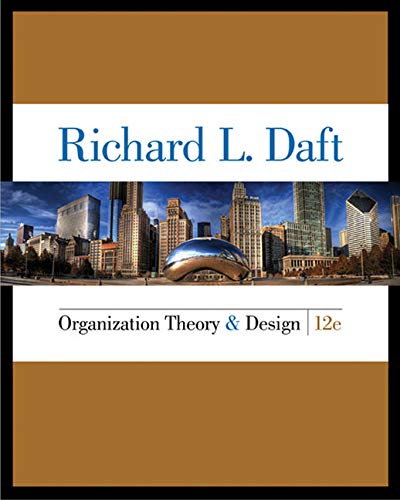 Organization Theory and Design 12 Edition (MindTap Course List) 12-edition (PDF Instant Download)