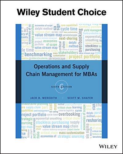 Operations and Supply Chain Management for MBAs (PDF Instant Download)