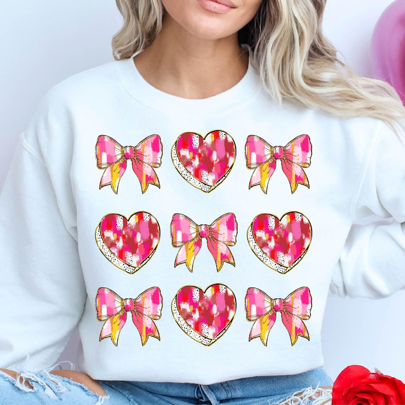 Valentines Day Shirt, Valentine Coquette Shirt, Valentine Heart Shirt, Valentine Coquette Bow Shirt, Brushstroke Valentine Shirt For Men And Women
