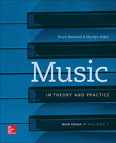 Music in Theory and Practice Volume 1 9th Edition by Benward (PDF Instant Download)