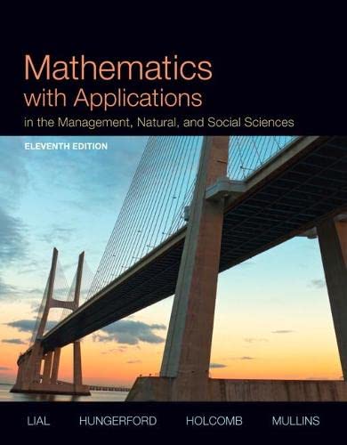 Mathematics with Applications In the Management, Natural and Social Sciences – 11th Edition (PDF Instant Download)