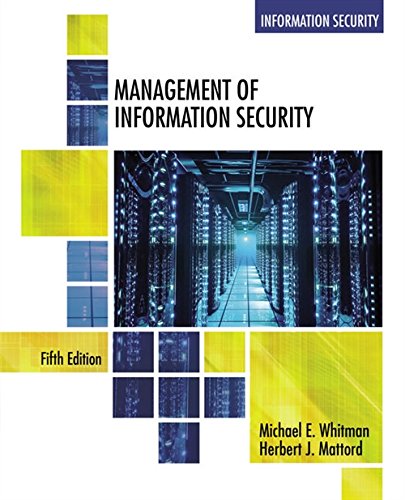 Management of Information Security 5th Edition by Michael E Whitman (PDF Instant Download)