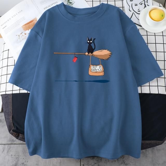 Not In Service' Comics Printing Oversize Female T-Shirt
