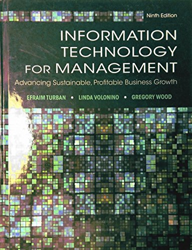 Information Technology for Management: Advancing Sustainable, Profitable Business Growth (PDF Instant Download)