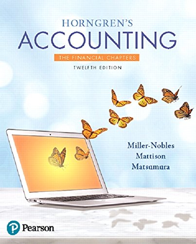 Horngren's Accounting, The Financial Chapters 12th Edition (PDF Instant Download)