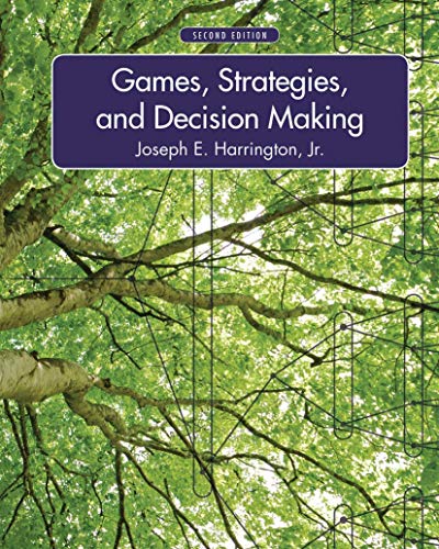 Games strategies and decision making 2nd by Joseph Harrington (PDF Instant Download)