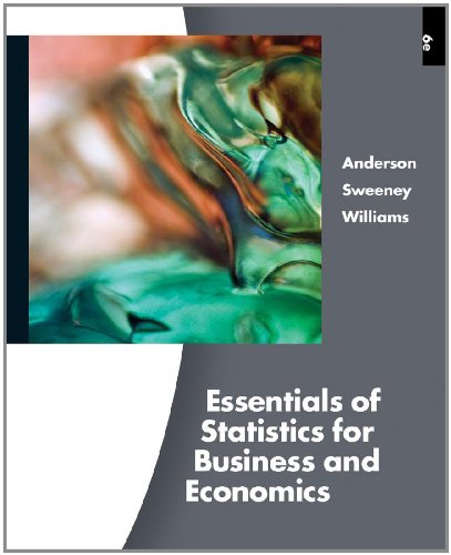 Essentials of Statistics for Business and Economics 6th Edition by David R Anderson (PDF Instant Download)