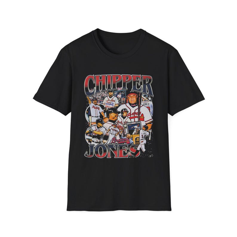 Limited Chipper Jones Vintage Unisex T-Shirt, Gift For Woman and Man, Softstyle Tee, Baseball Fan Shirt, Retro Sports Apparel