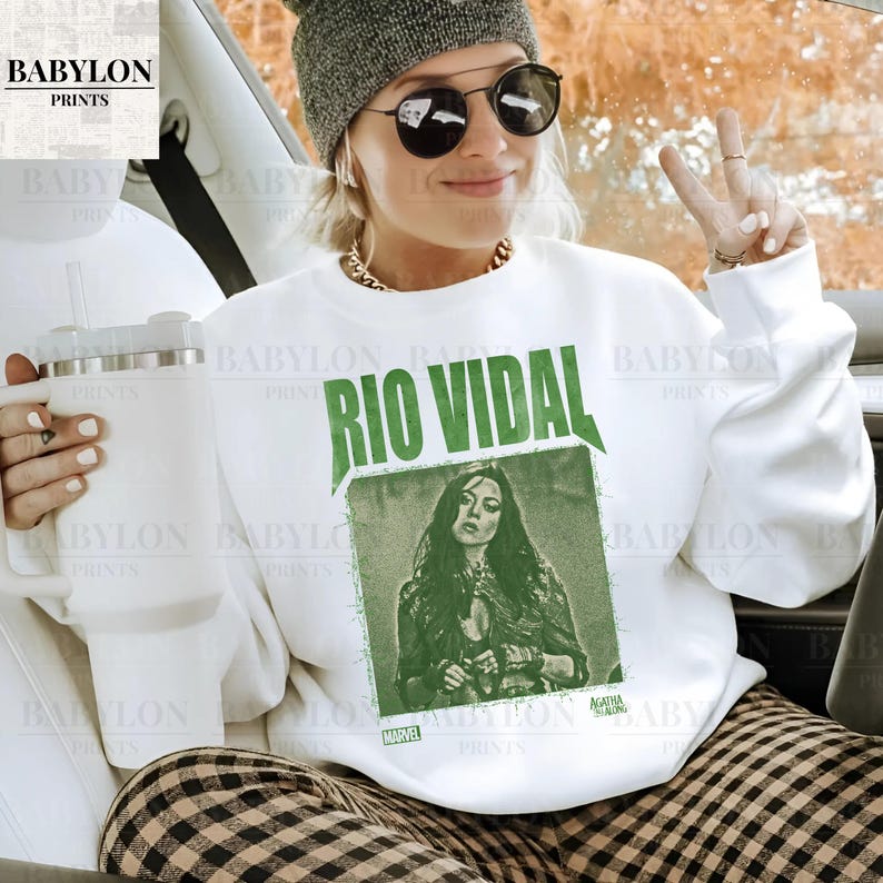 Rio Vidal Vintage T-Shirt | Aubrey Plaza Green Witch Shirt Agatha All Along Shirt Agatha Harkness Death Marvel Shirt Down the Witches Road For Men And Women