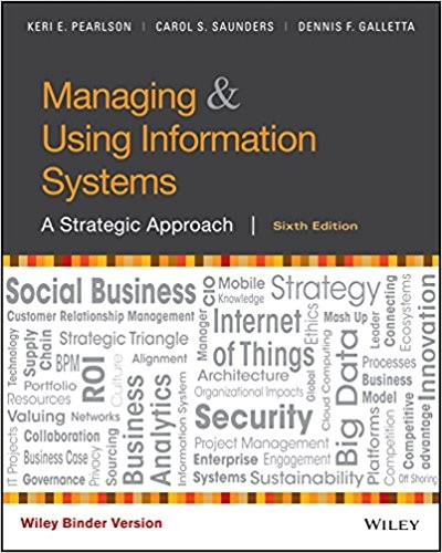 Managing and Using Information Systems: A Strategic Approach, 6th Edition (PDF Instant Download)