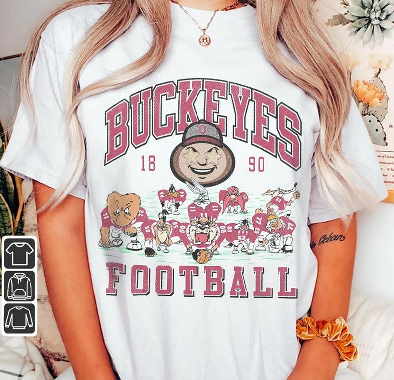 Vintage University Of OHIO State Buckeyes NCAA Football College Unisex T-Shirt Sweatshirt Hoodie, Vintage Go Bucks Shirt For Men And Women