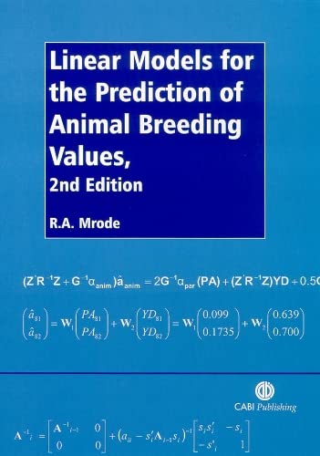 Linear Models for the Prediction of Animal Breeding Values (Cabi Publishing) Second Edition (PDF Instant Download)