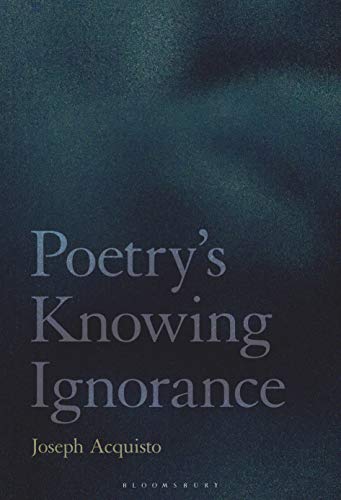 Poetry's knowing ignorance  Edition (PDF Instant Download)