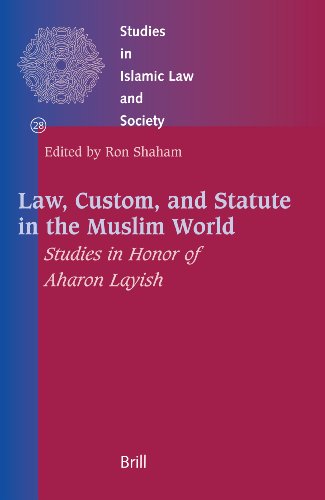 Law, Custom, and Statute in the Muslim World: Studies in Honor of Aharon Layish  Edition (PDF Instant Download)
