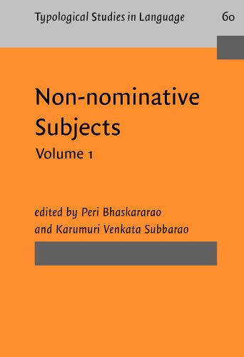 Non-nominative Subjects  Edition (PDF Instant Download)