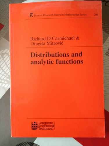 Distributions and Analytic Functions (Pitman Research Notes in Mathematics Series)  Edition (PDF Instant Download)