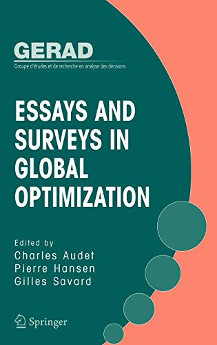 Essays and Surveys in Global Optimization (Gerad 25th Anniversary Series) 1 Edition (PDF Instant Download)