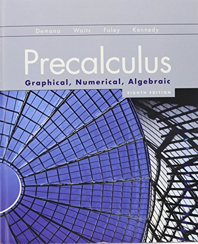 Precalculus: Graphical, Numerical, Algebraic (8th Edition) (PDF Instant Download)